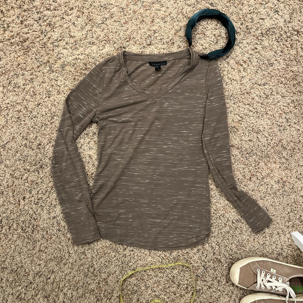 Brown Long Sleeve Top